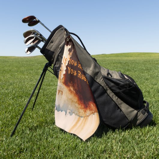 rustkunst — uniek golfhanddoek (Groen)