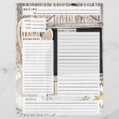Rustlic country Burlap Recipe Insert (Voorkant)