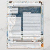 Rustlic country Burlap Recipe Insert (Achterkant)