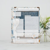 Rustlic country Burlap Recipe Insert (Staand voorkant)