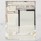 Rustlic country Burlap Recipe Insert (Voorkant)