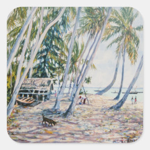 Rustling Palms Zanzibar 2002 Vierkante Sticker
