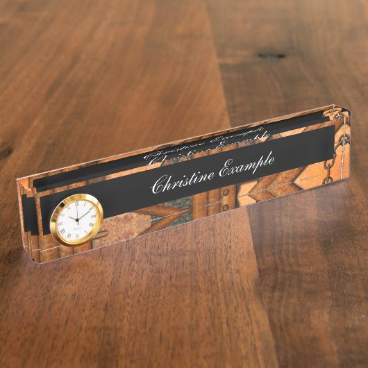 Rustmetaalbuizen Naambordje (Zijkant)