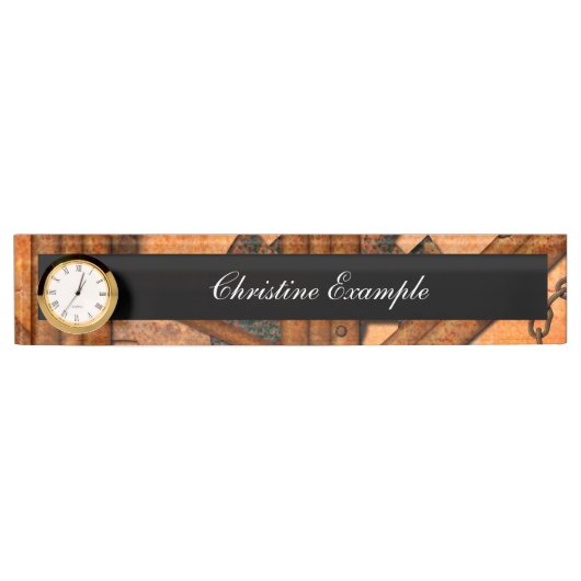 Rustmetaalbuizen Naambordje (Voorkant)