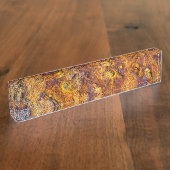 Rustmetalen oppervlak naambordje (Zijkant)