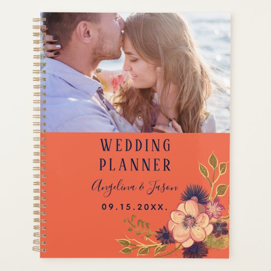Rusto Coral Foto Trouwboek Planner (Voorkant)
