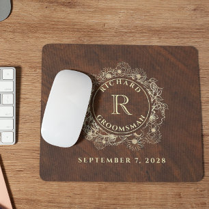 Rusto Gold Monogram Bruidsjonker Muismat