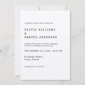 Rusto Klassieke Schrijfmachine Huwelijk Kaart (Voorkant)