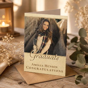 Rustoce Afstudeercongratulaties Foto Afstuderen Kaart