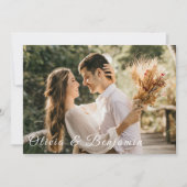 Rustoce Bloemige Foto Verbrand Oranje Trouw Kaart (Voorkant)