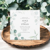 Rustoce Eucalyptus Script Zomer Huwelijk Kaart