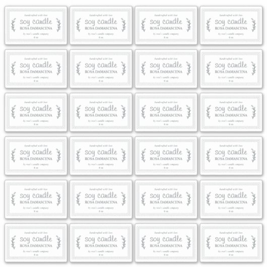 Rustoce Huisgemaakte Sojakaars Labels 24x Zwart Wi (Voorkant)