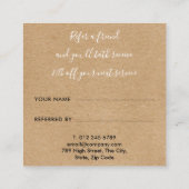 Rustoest Eenvoudig Onderschrift Schrift Aanbevelingskaartje (Achterkant)