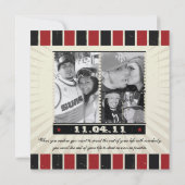 Rustoffiche: Rood & Zwart Bewaar de Datum Kaart (Achterkant)