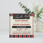 Rustoffiche: Rood & Zwart Bewaar de Datum Kaart (Staand voorkant)