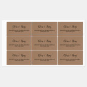 Rustoise trouwwaterdichte retouradreslabels labels (Vel)