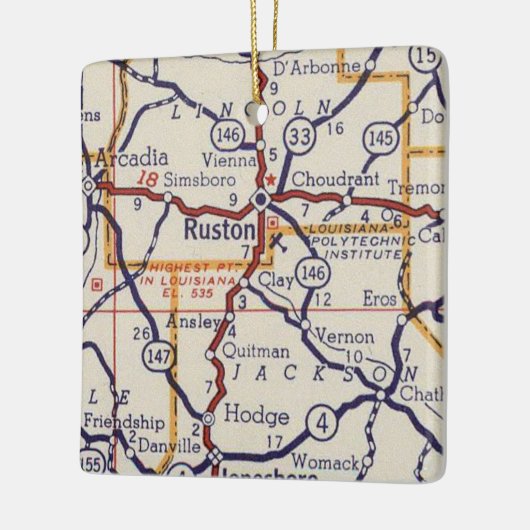 Ruston LA Keramisch Ornament (Links)