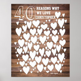 Rustoord 40ste verjaardag gastboek poster