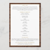 Rustoord Begrafenis Order of Service Programma (Achterkant)