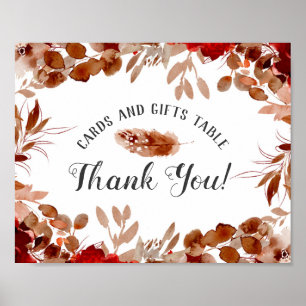 Rustoord Florale Kaarten en Cadeaus Tafelbord Poster