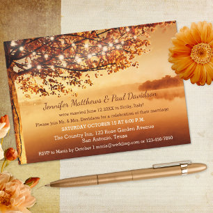 Rustoord herfst elopement- of na-huwelijksfeest ui kaart