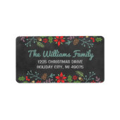 Rustoord kerstbord kerst adres etiket (Voorkant)