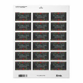 Rustoord kerstbord kerst adres etiket (Full Sheet)