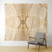 Rustoord Notitieblok Blaadjes Patroon Muur Wandkleed (In Situ (horizontaal))