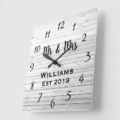 Rustoord Persoonlijke Grijze Houten Op Maat Gemaak Vierkante Klok (Hoek)