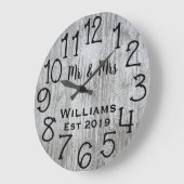 Rustoord Persoonlijke Grijze Houten Op Maat Grote Klok (Hoek)