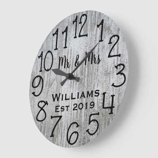 Rustoord Persoonlijke Grijze Houten Op Maat Grote Klok (Hoek)