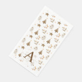 Rustoord Waterverf Dennenboom Winterbes Kerstmis Servet (Hoek)