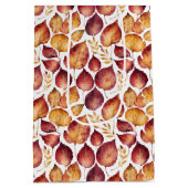 Rustoord Waterverf Herfstblad Patroon Medium Cadeauzakje (Achterkant)