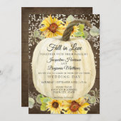 Rustoord Zonnebloem Bloemige Pompoen Twinkel Licht Kaart (Voorkant / Achterkant)