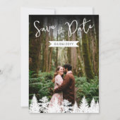 Rustoplating Fototemplate en Kerstboomvormen Bruil Save The Date (Voorkant)