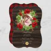 Rustoque Buffalo Plaid PHOTO Krans Modern ELKE GEB Kaart (Voorkant / Achterkant)