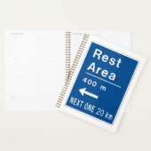 Rustplaats 400m Links Wegbord Planner (Display)