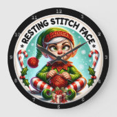 Ruststeek gezicht grote klok (Voorkant)