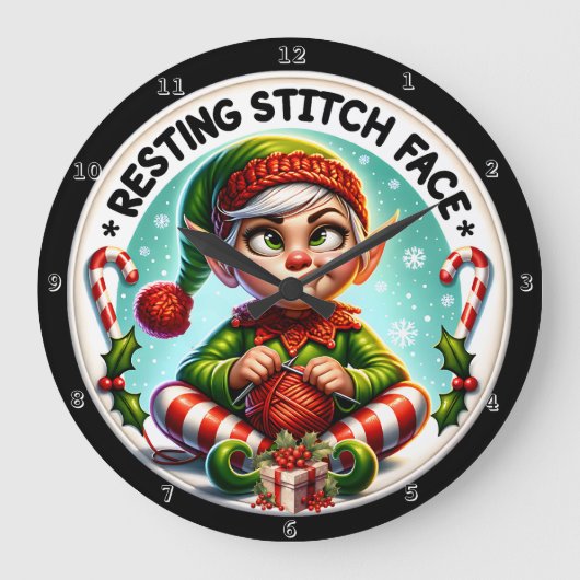 Ruststeek gezicht grote klok (Voorkant)