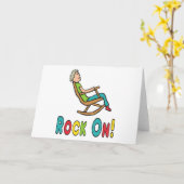 Ruststoel voor pensionering kaart (Gele Bloem)