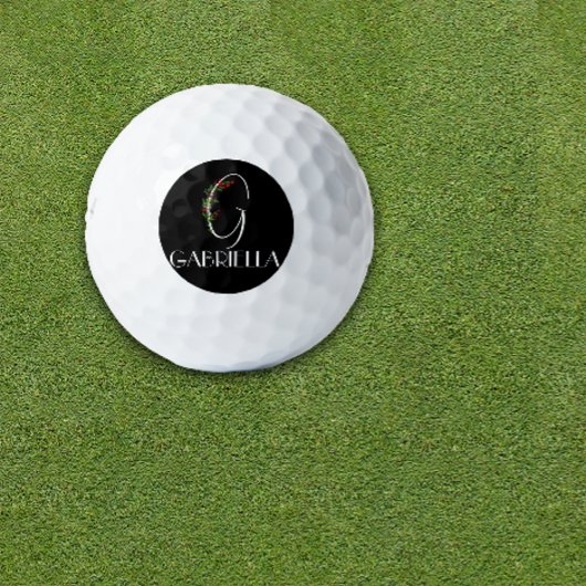 Rustwaterverf initiaal G leraar zwart Golfballen