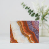 Rusty Amethyst Agate Briefkaart (Staand voorkant)