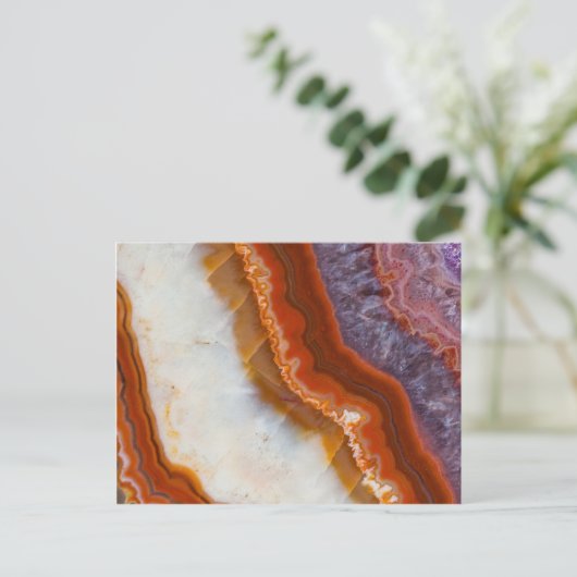 Rusty Amethyst Agate Briefkaart (Staand voorkant)