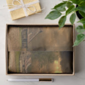 Rusty Barn onder Stormy Skies Tissuepapier (Geschenk)