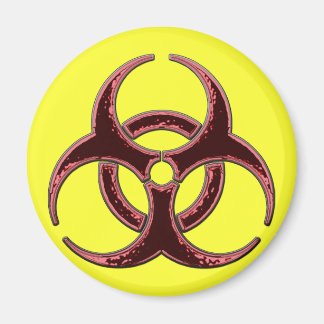 Rusty Bio Hazard Symbool Magneet