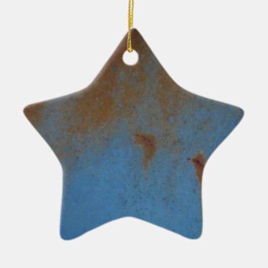 Rusty Blue achtergrond Keramisch Ornament (Voorkant)