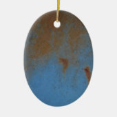 Rusty Blue achtergrond Keramisch Ornament (Voorkant)