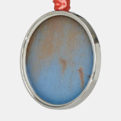 Rusty Blue achtergrond Metalen Ornament (Links)