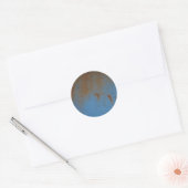 Rusty Blue achtergrond Ronde Sticker (Envelop)
