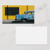 Rusty Blue Car en Yellow Wall Visitekaartje (Voorkant / Achterkant)